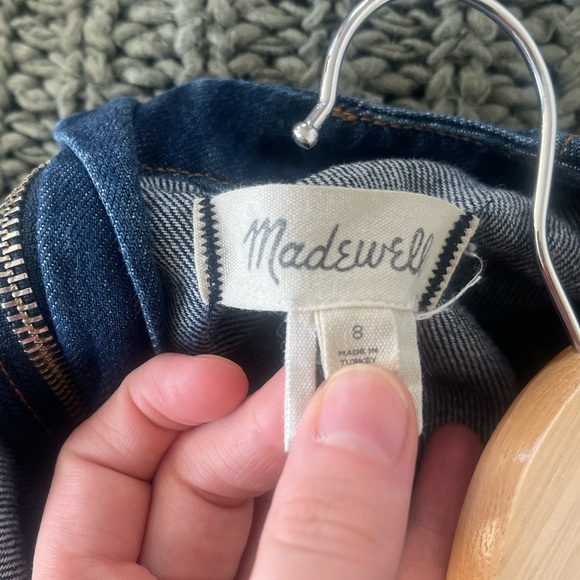 Madewell Boxy Denim Shell Top Medium sz 8 - Picture 7 of 8